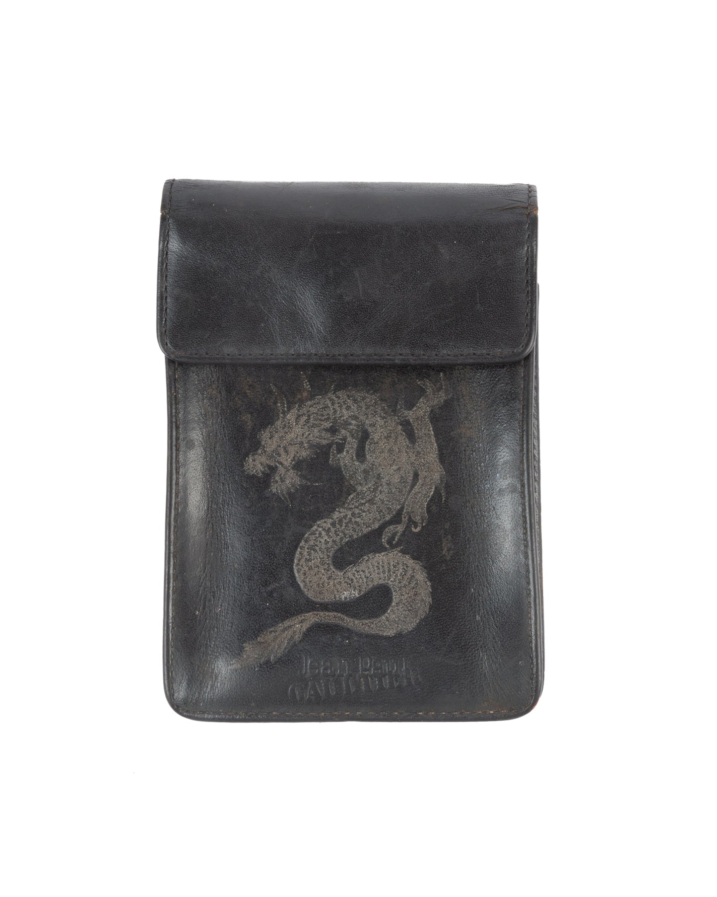 Dragon Print Leather Cigarette Box