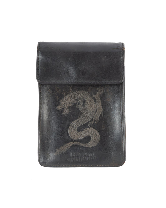 Dragon Print Leather Cigarette Box