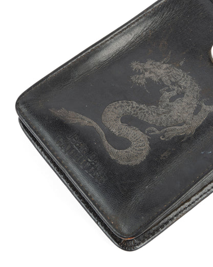 Dragon Print Leather Cigarette Box