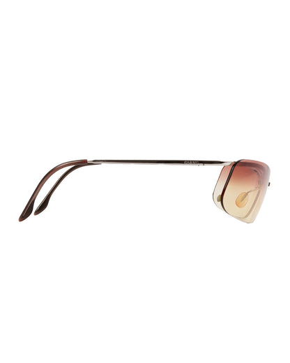 SS2002 Rimless Gradient Sunglasses with Rhinestone