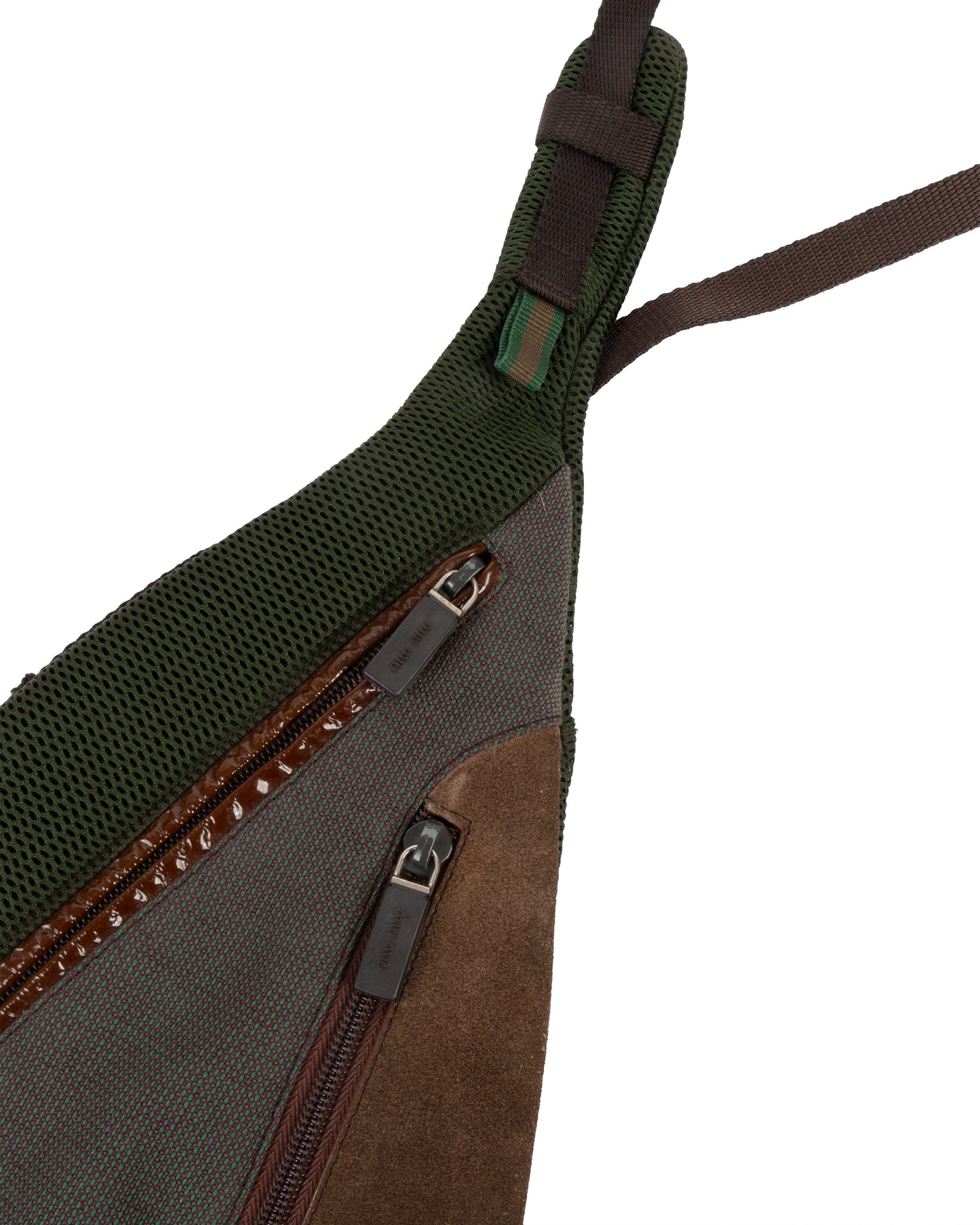 FW1999 Khaki Canvas and Suede Sling Bag