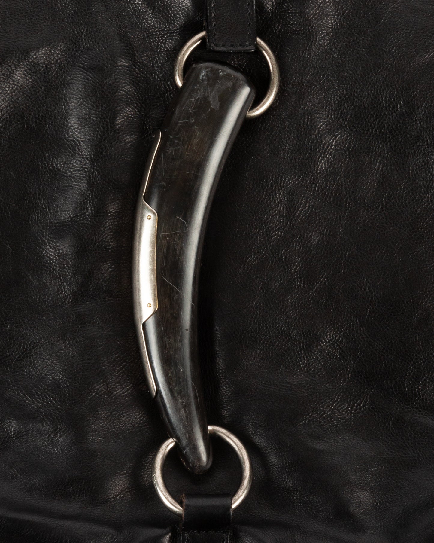 Black Mombasa Bag with Black Horn