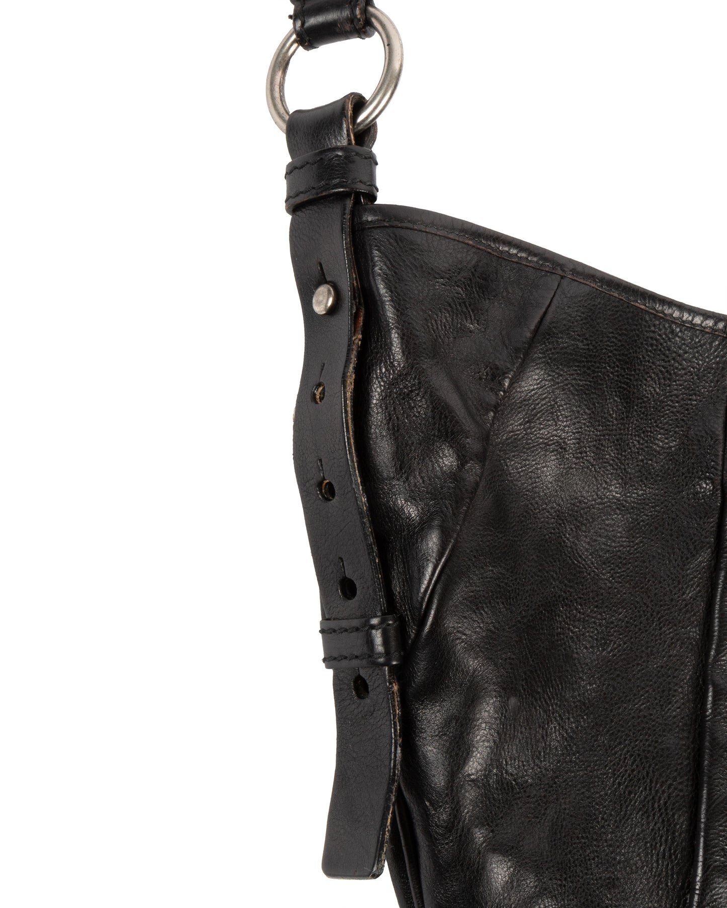 Black Mombasa Bag with Black Horn