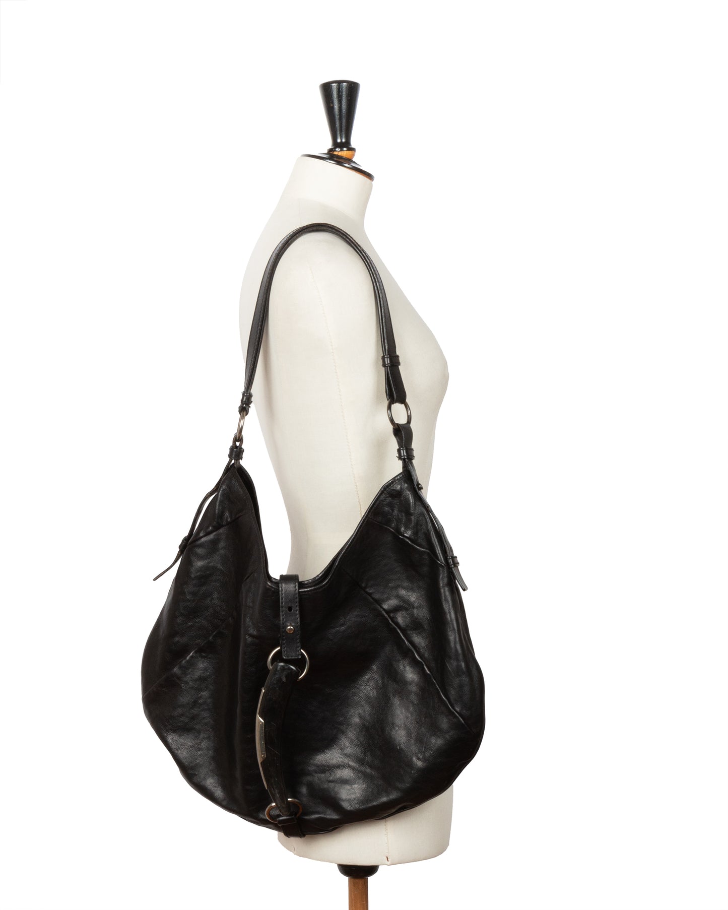 Black Mombasa Bag with Black Horn