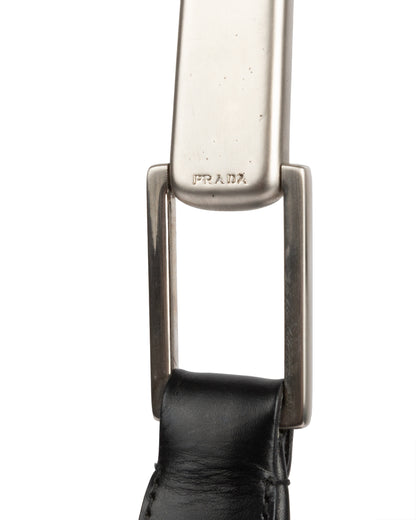 FW1998 Black Metal Handle Shoulder Bag