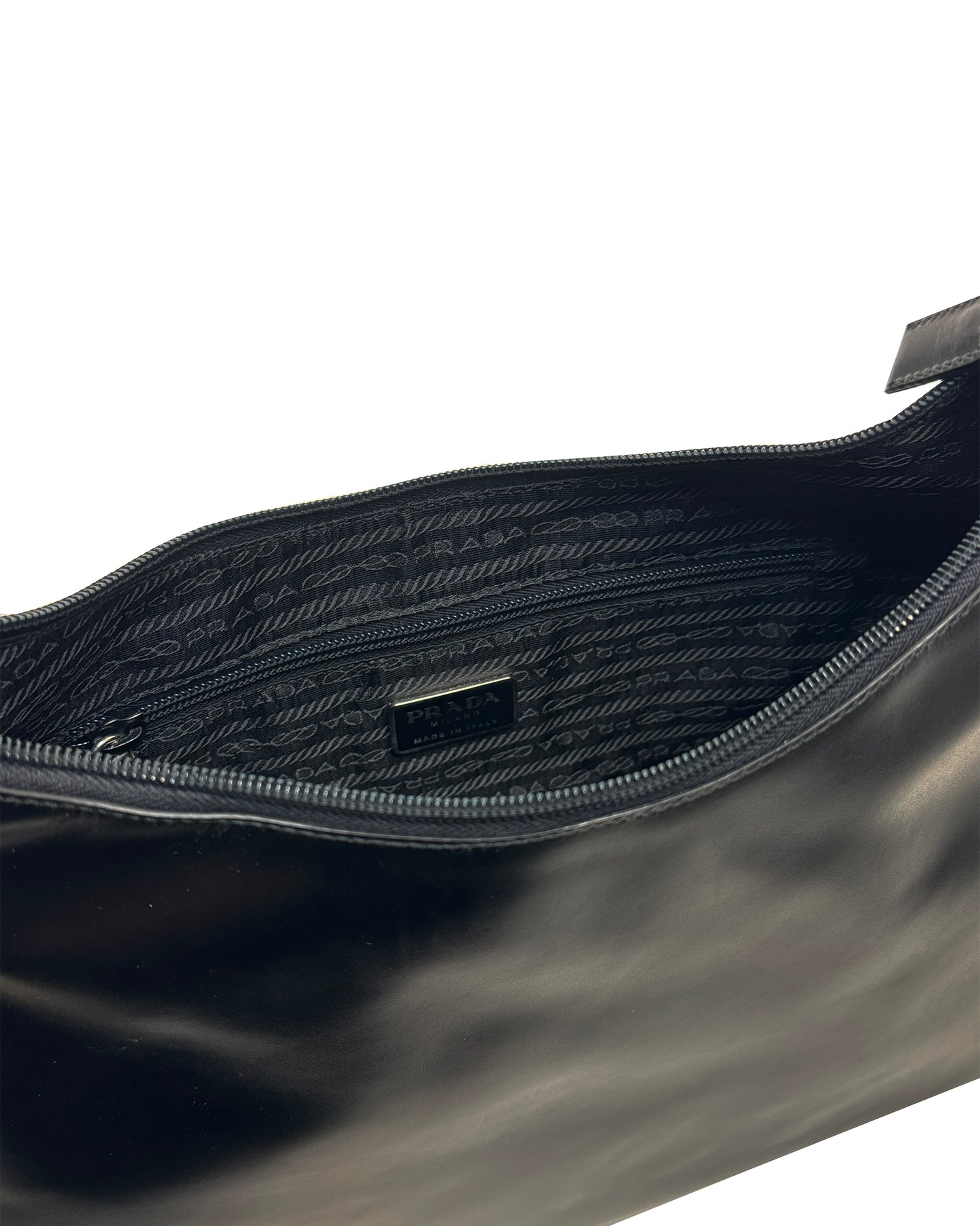FW1998 Black Metal Handle Shoulder Bag
