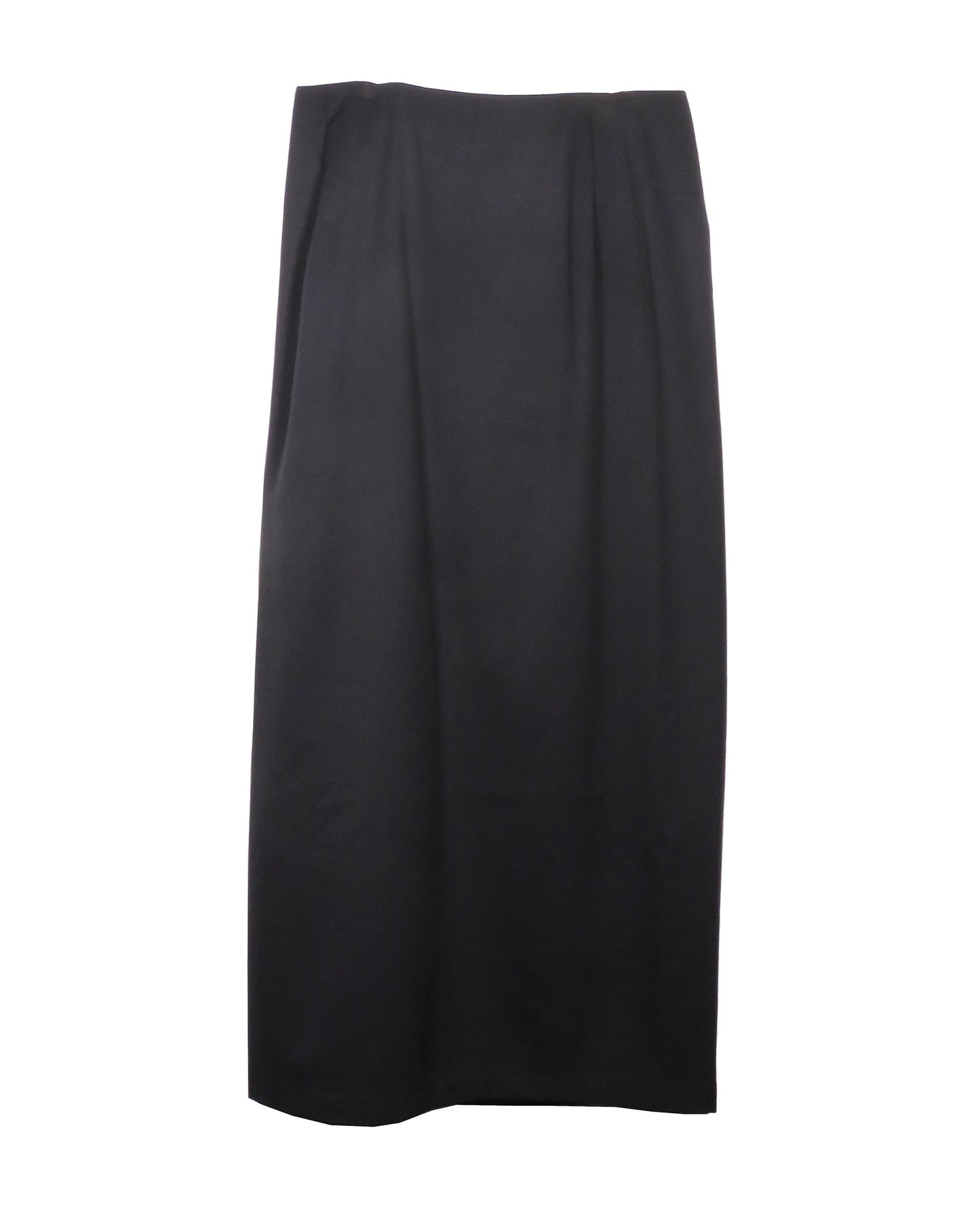 FW1998 Black Wool Asymmetric Button Skirt