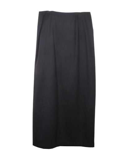 FW1998 Black Wool Asymmetric Button Skirt