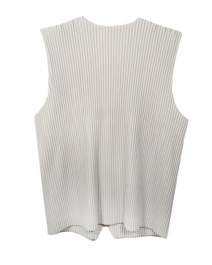 Grey Pleated Vest