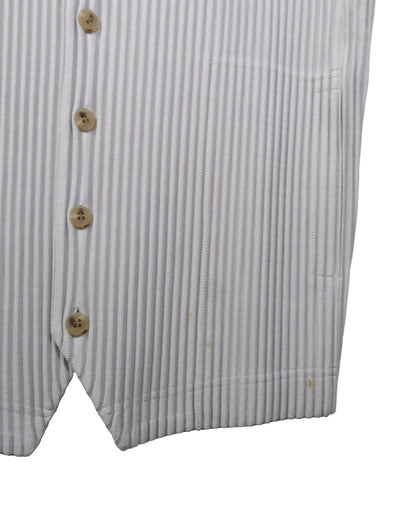 Grey Pleated Vest