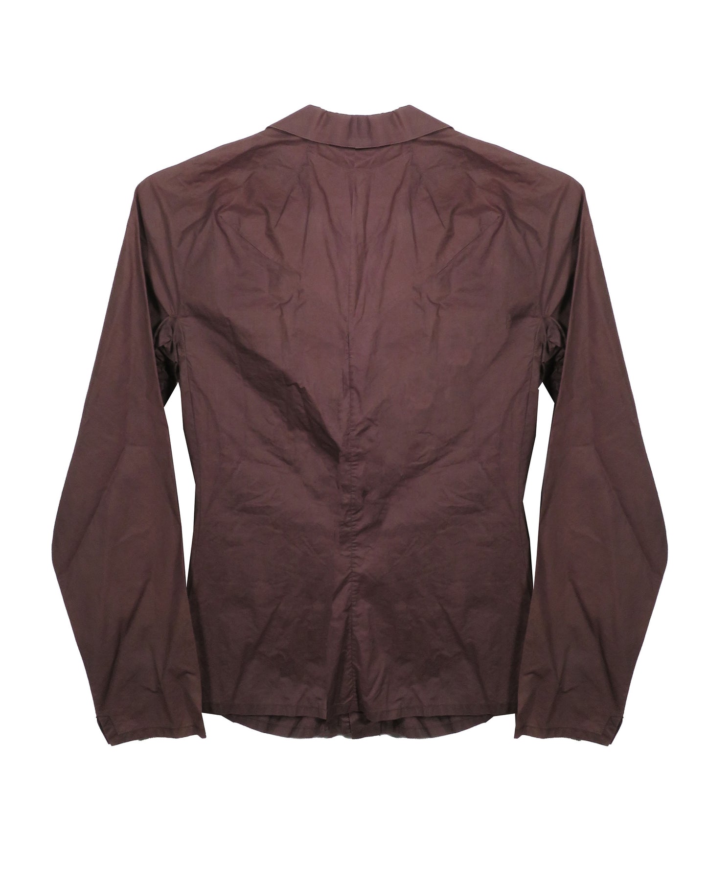 SS2003 Brown Ruched Shirt