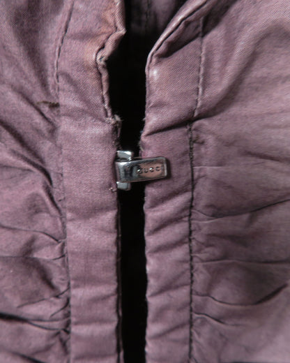 SS2003 Brown Ruched Shirt