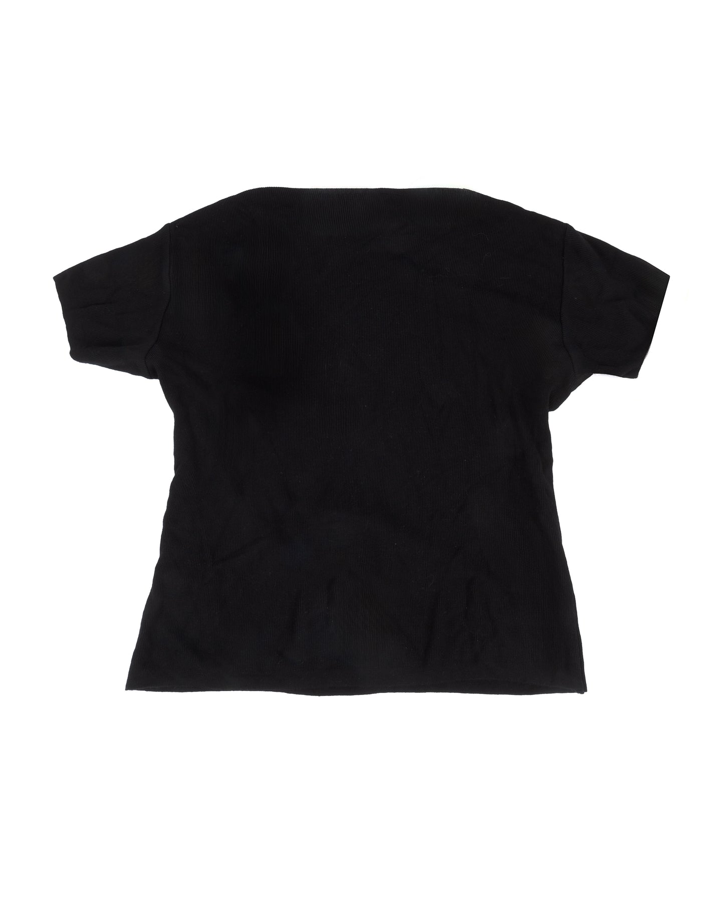 Jeans Couture Black Ribbed T-Shirt