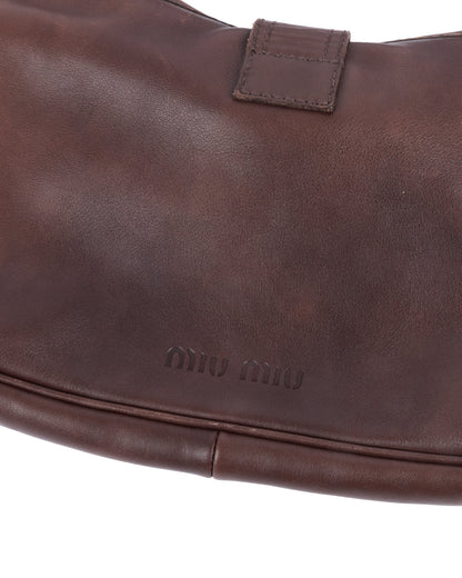 Early 2000s Brown Leather Shoulder Bag