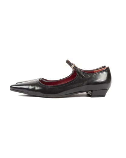 Black Patent Leather Mary Jane Flats