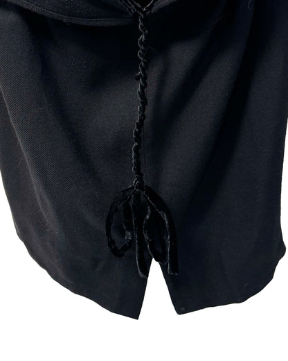Yohji Yamamoto AW1999 Archival Black Cape-Panel Coat Dress