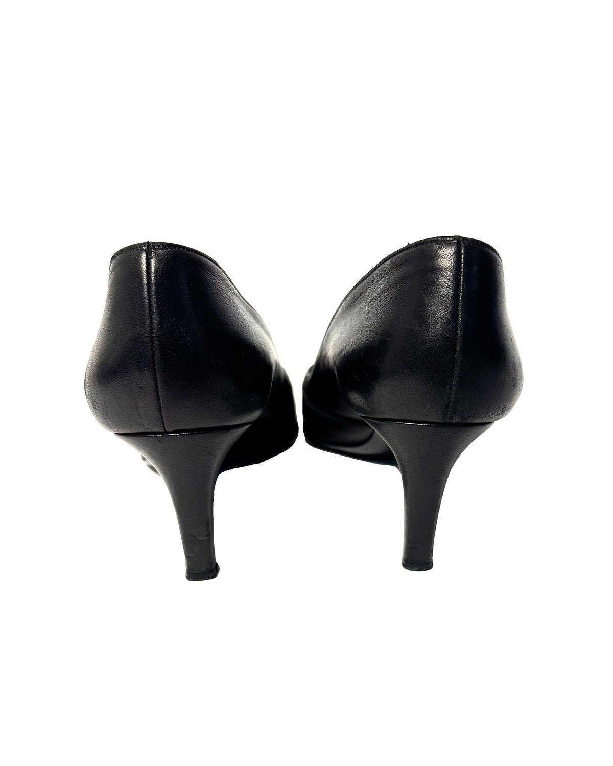 Chanel Leather Bow Pumps - 38