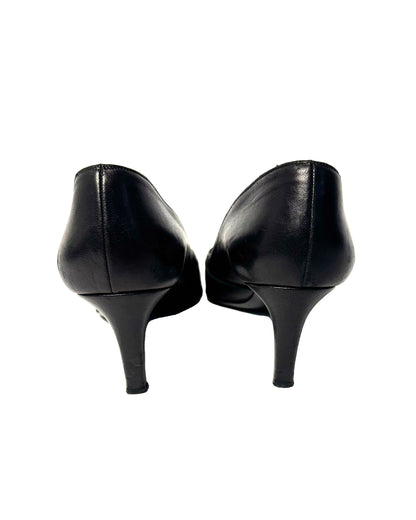 Chanel Leather Bow Pumps - 38