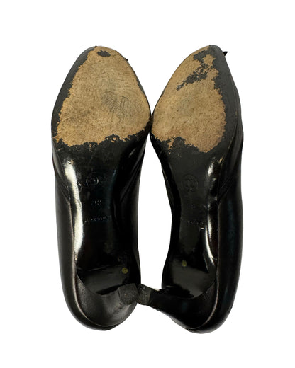Chanel Leather Bow Pumps - 38