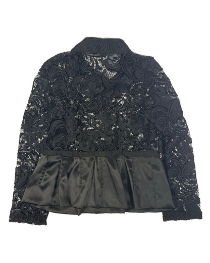 Prada Black Guipure Lace Blouse