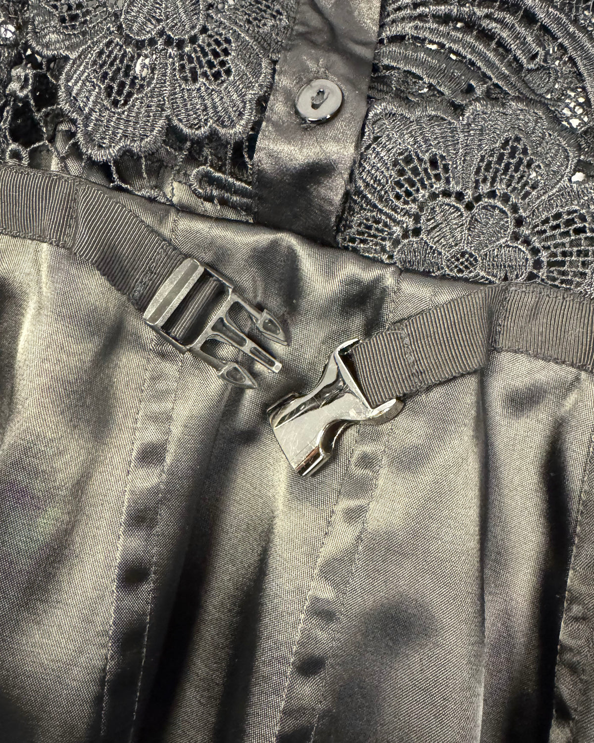 Prada Black Guipure Lace Blouse
