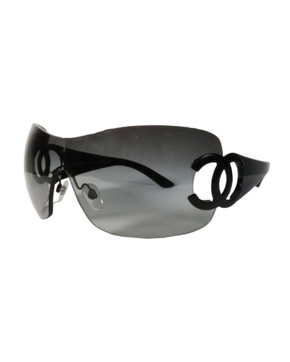 Sunglasses with a distinctive design on a white background