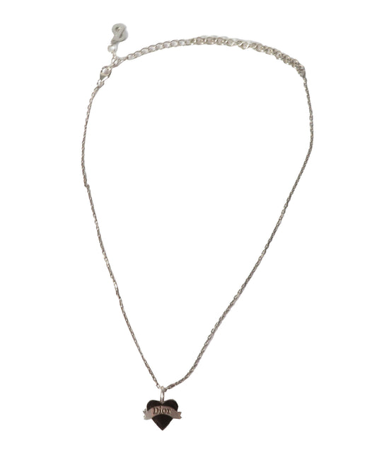 Necklace with a heart-shaped pendant on a white background
