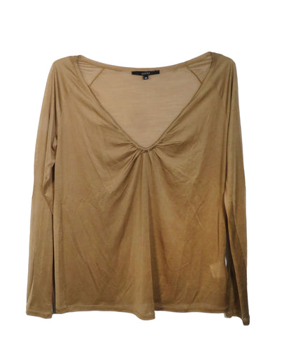 Brown long-sleeve top on a white background