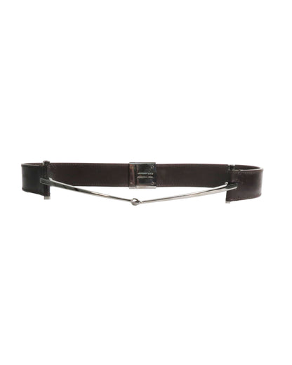 Gucci by Tom Ford Brown Leather Thin Horsebit Belt