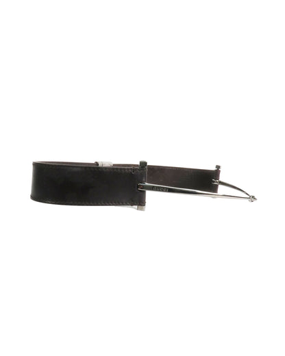 Gucci by Tom Ford Brown Leather Thin Horsebit Belt