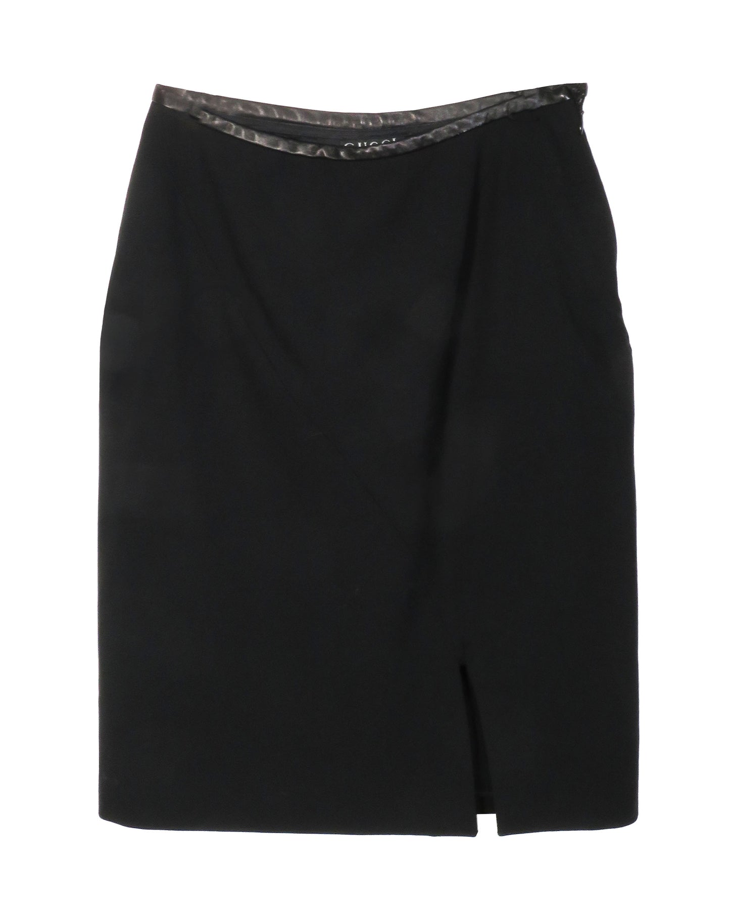 Gucci by Tom Ford FW1997 Black Wool Pencil Skirt