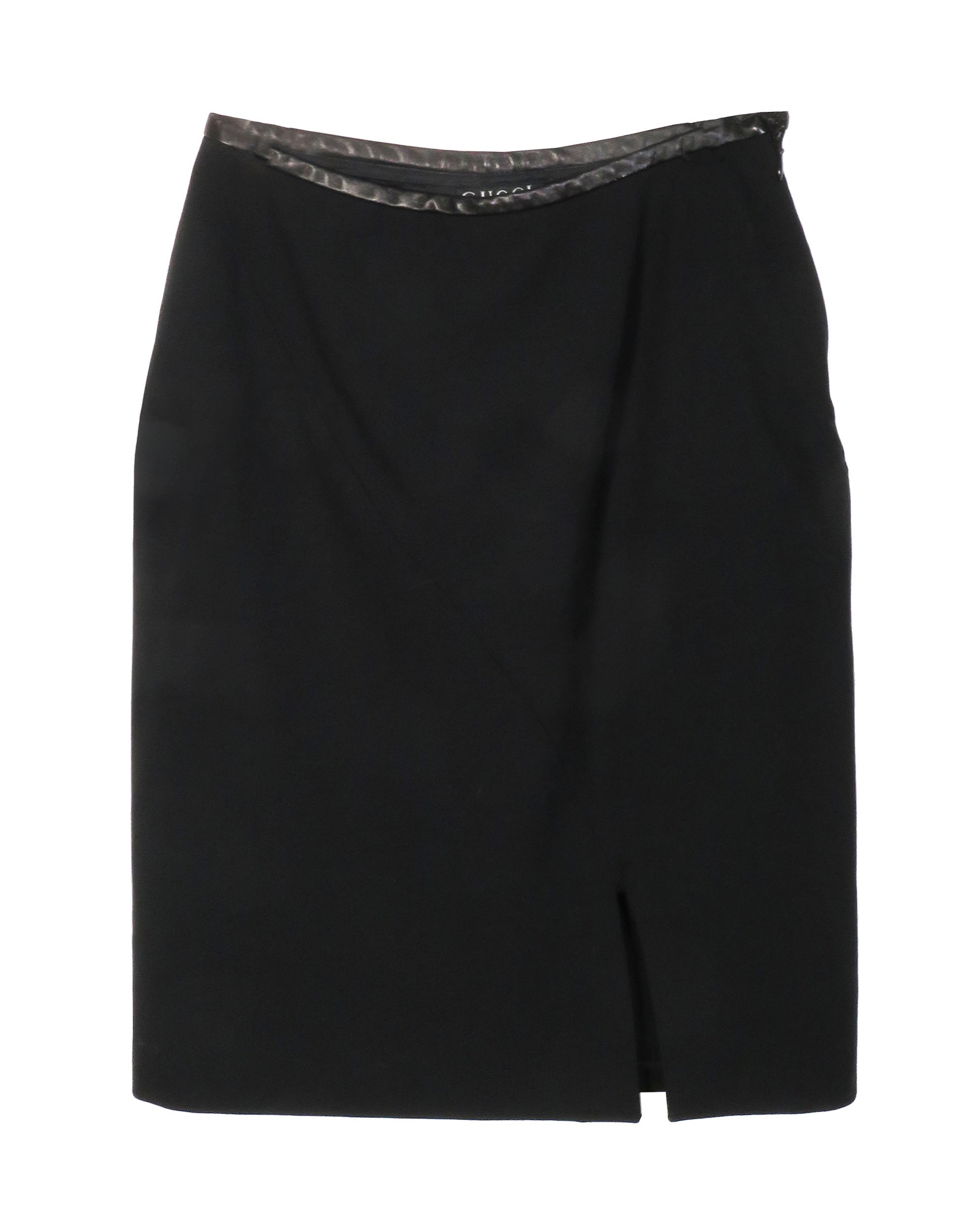 Gucci by Tom Ford FW1997 Black Wool Pencil Skirt