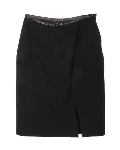 Gucci by Tom Ford FW1997 Black Wool Pencil Skirt