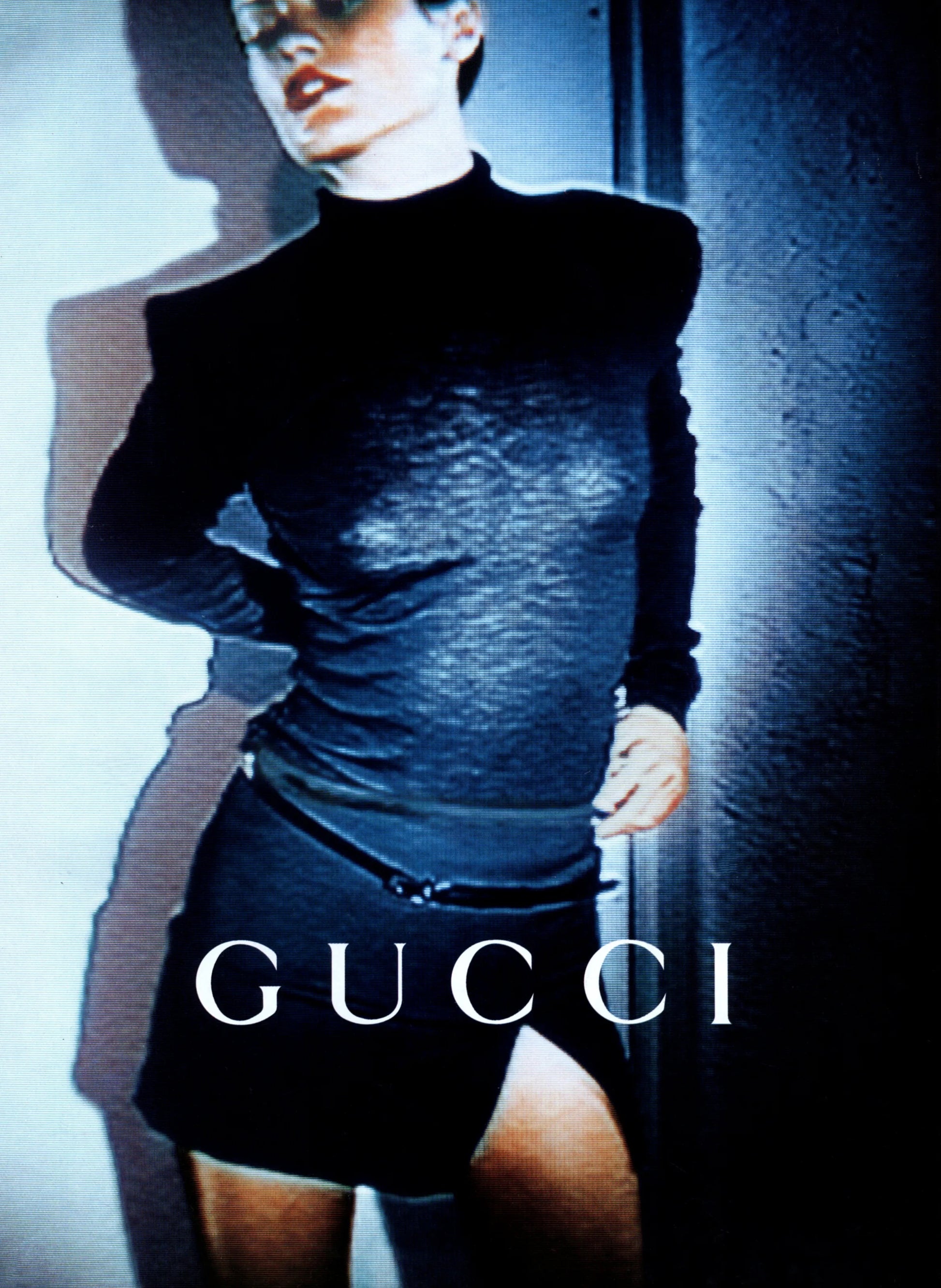 Gucci by Tom Ford FW1997 Black Wool Pencil Skirt