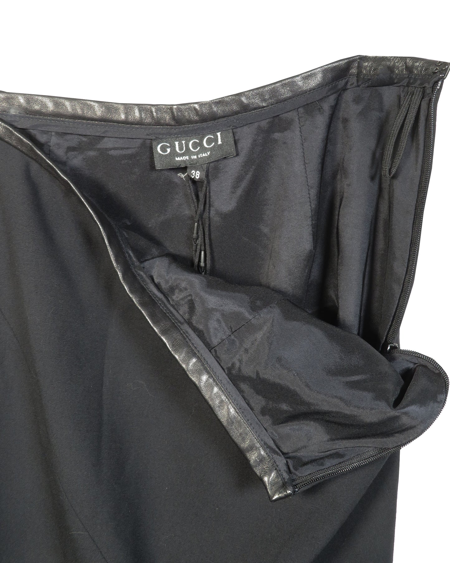 FW1997 Black Wool Pencil Skirt