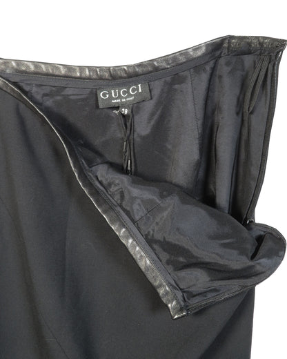FW1997 Black Wool Pencil Skirt