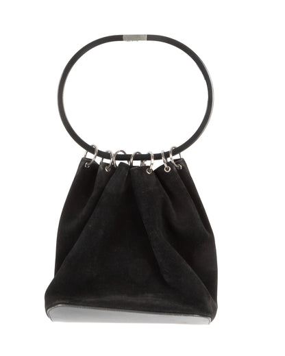 FW1999 Black Suede Curtain Bag