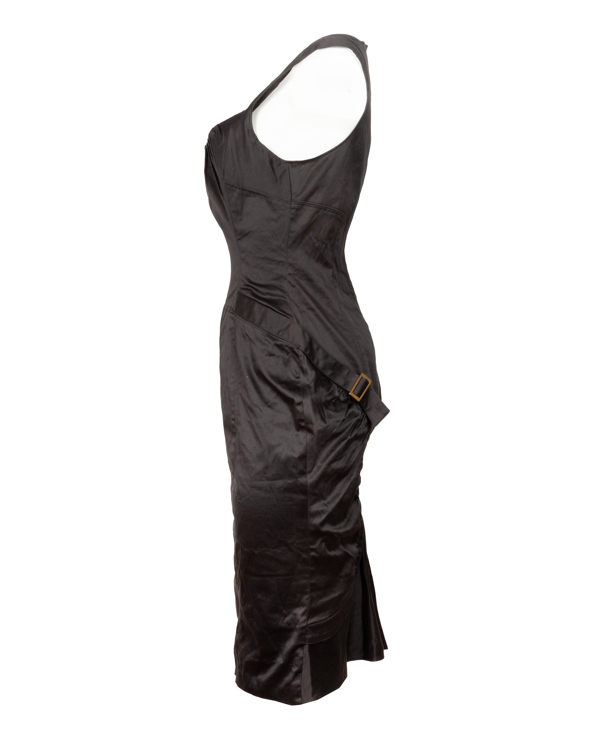 Black dress on a white background