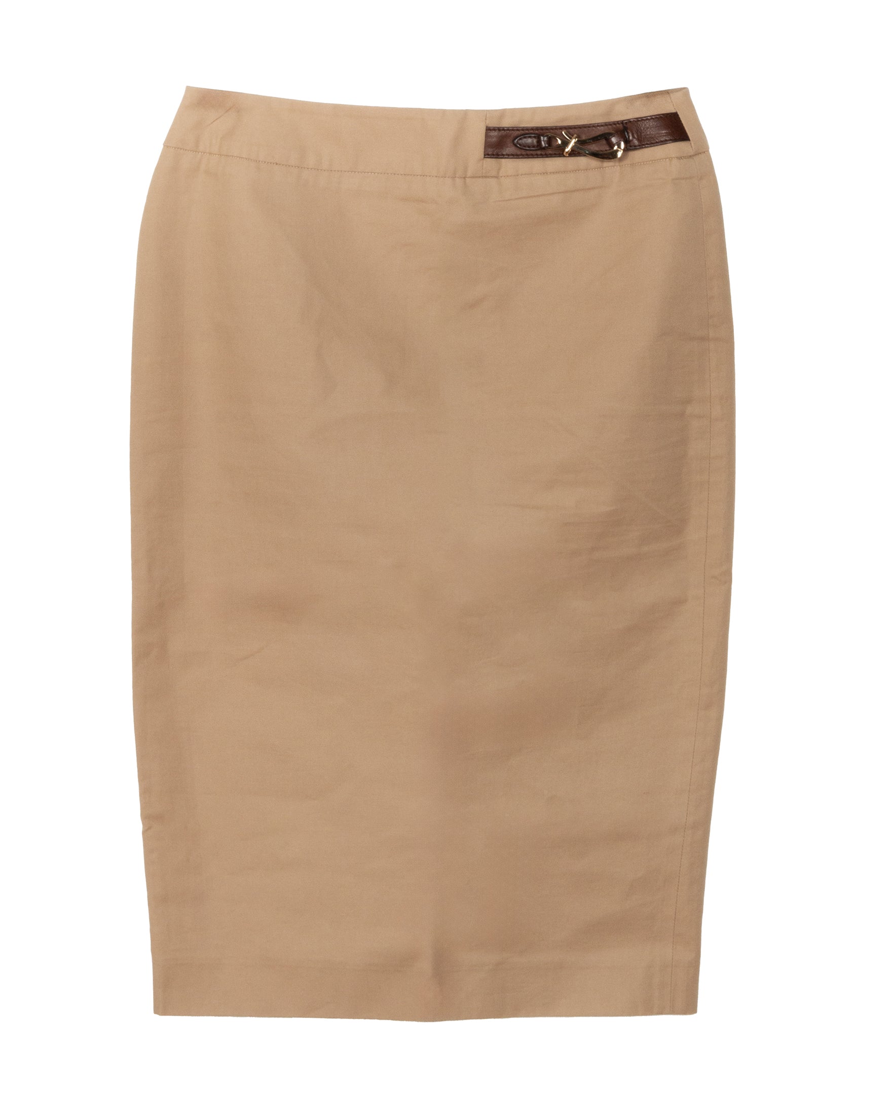 Gucci by Tom Ford Horsebit Buckle Pencil Skirt - vothe archive - curated designer vintage
