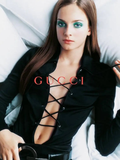 SS1996 Black Lace-Up Shirt