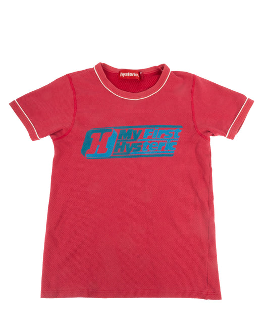 Hysteric Glamour Red "My First Hysteric" Short Sleeve T-Shirt - vothe archive - curated designer vintage
