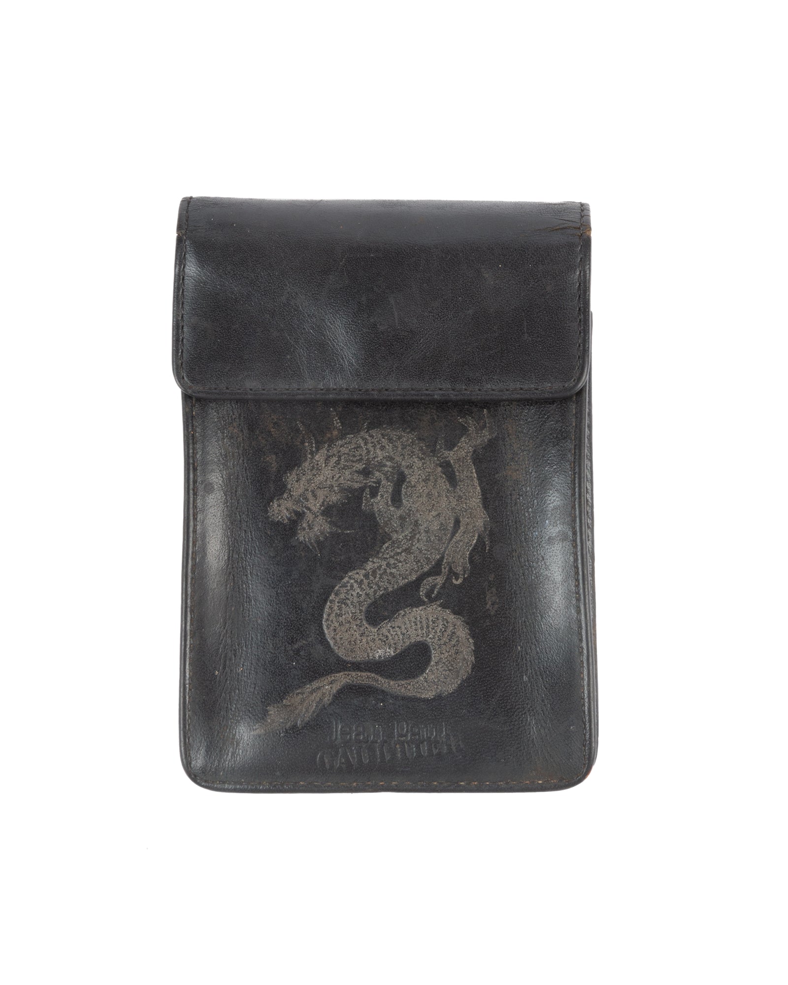 Jean Paul Gaultier Dragon Print Leather Cigarette Box - vothe archive - curated designer vintage
