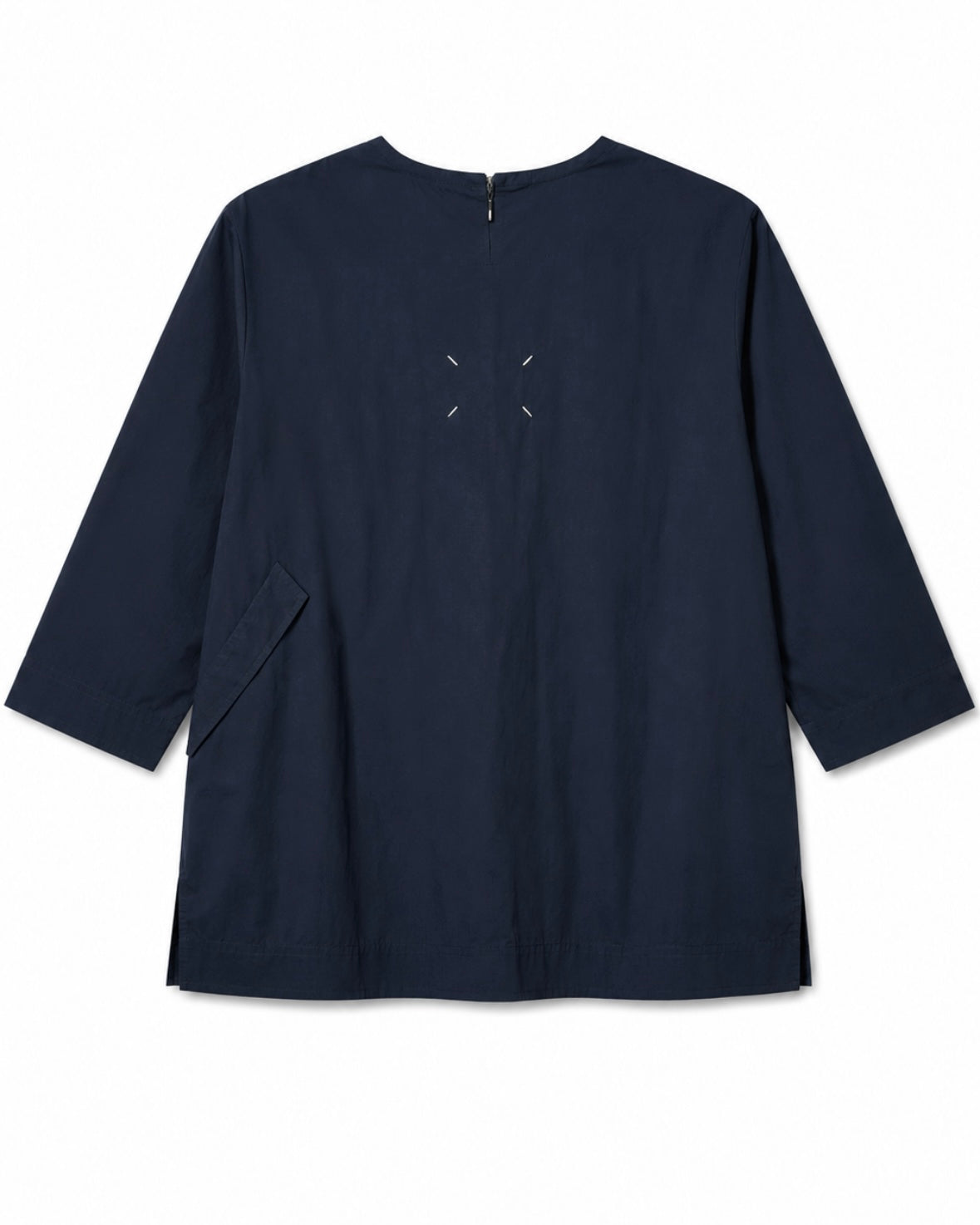 Navy blue shirt on a white background