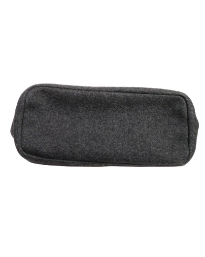Dark gray rectangular pouch on a white background