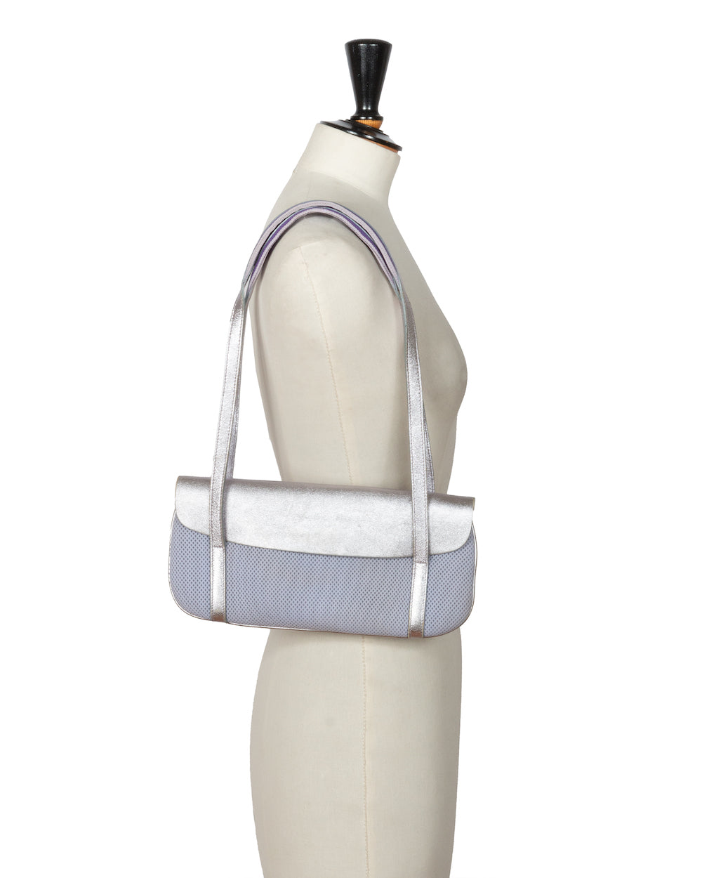 Miu Miu SS2000 Metallic Purple Mesh Shoulder Bag - vothe archive - curated designer vintage
