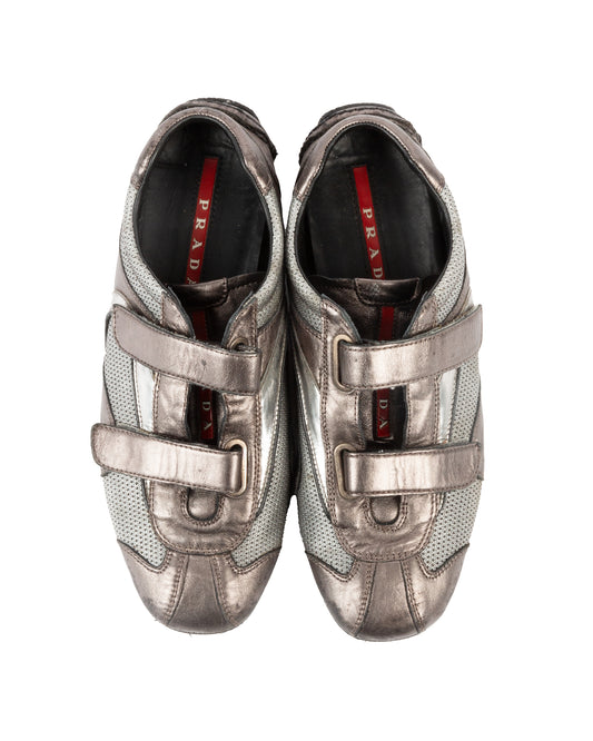 Prada Metallic Sneakers - US6.5 - vothe archive - curated designer vintage
