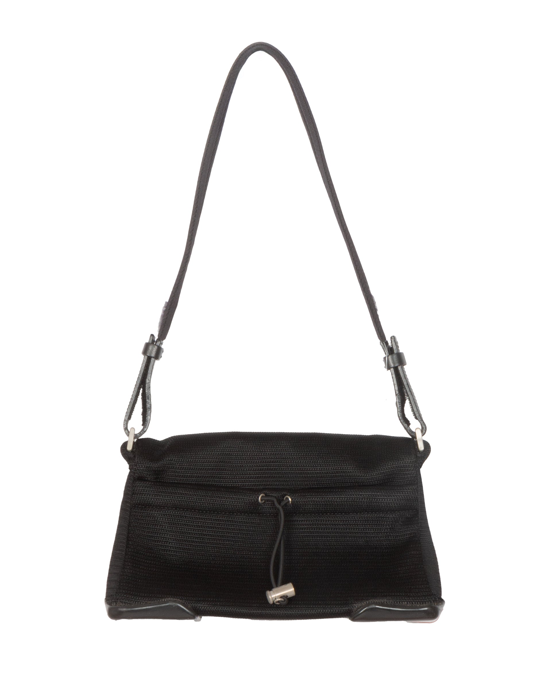 Prada Sport SS2000 Black Leather Base Shoulder Bag 
