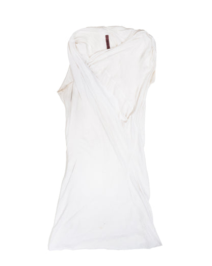 Rick Owens Off-White Asymmetrical Sleeveless Top - vothe archive - curated designer vintage
