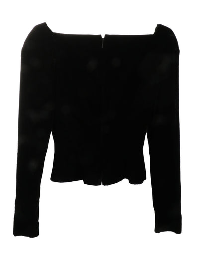 Black long-sleeve top on a white background