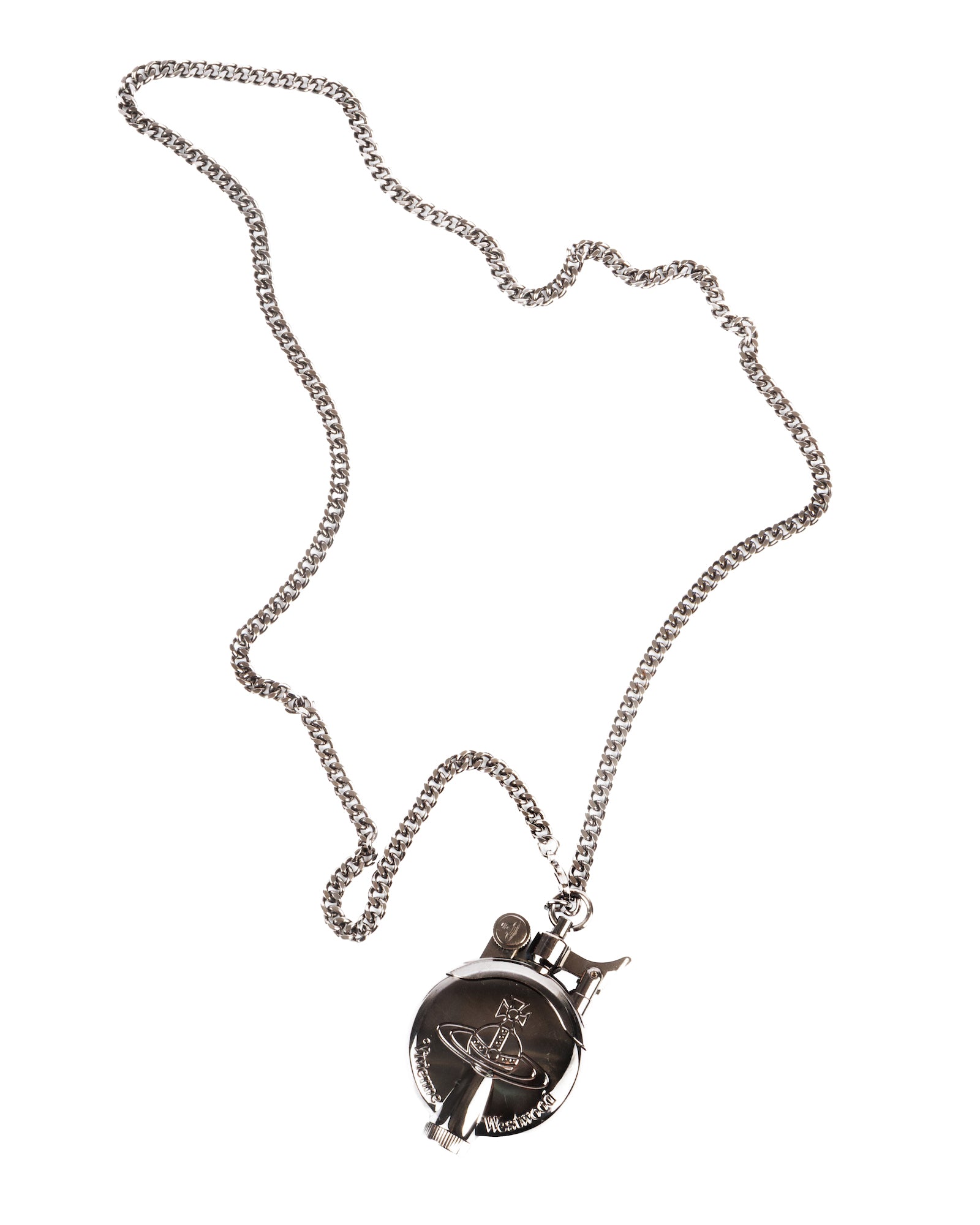 Vivienne Westwood Metal Orb Logo Lighter Necklace - vothe archive - curated designer vintage
